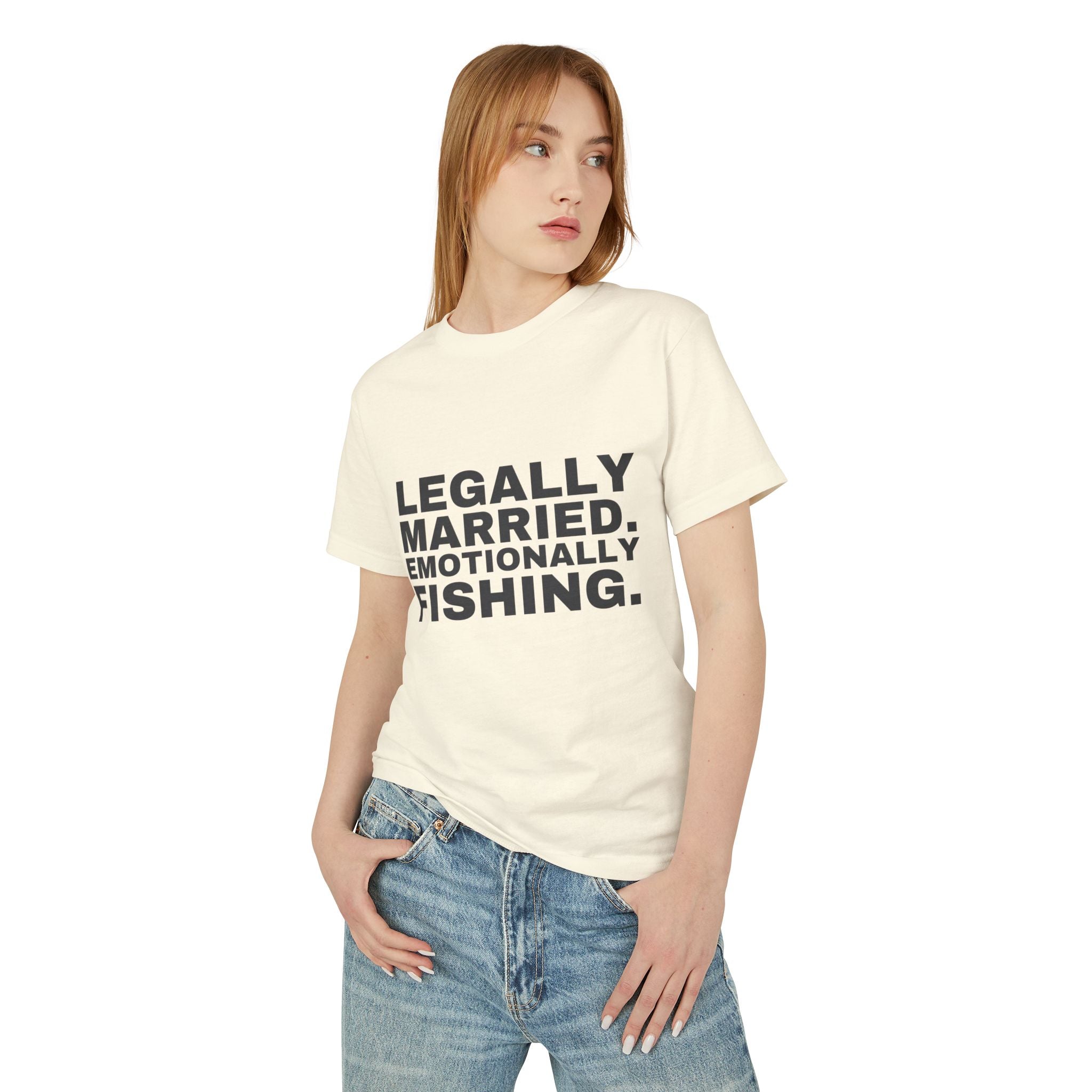Legally Married. Emotionally Fishing. · Heavyweight Tee